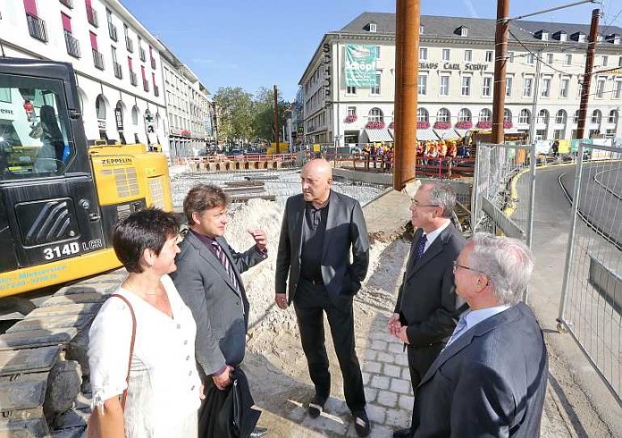 Besichtigung der Kombilösungs-Baustelle am Marktplatz